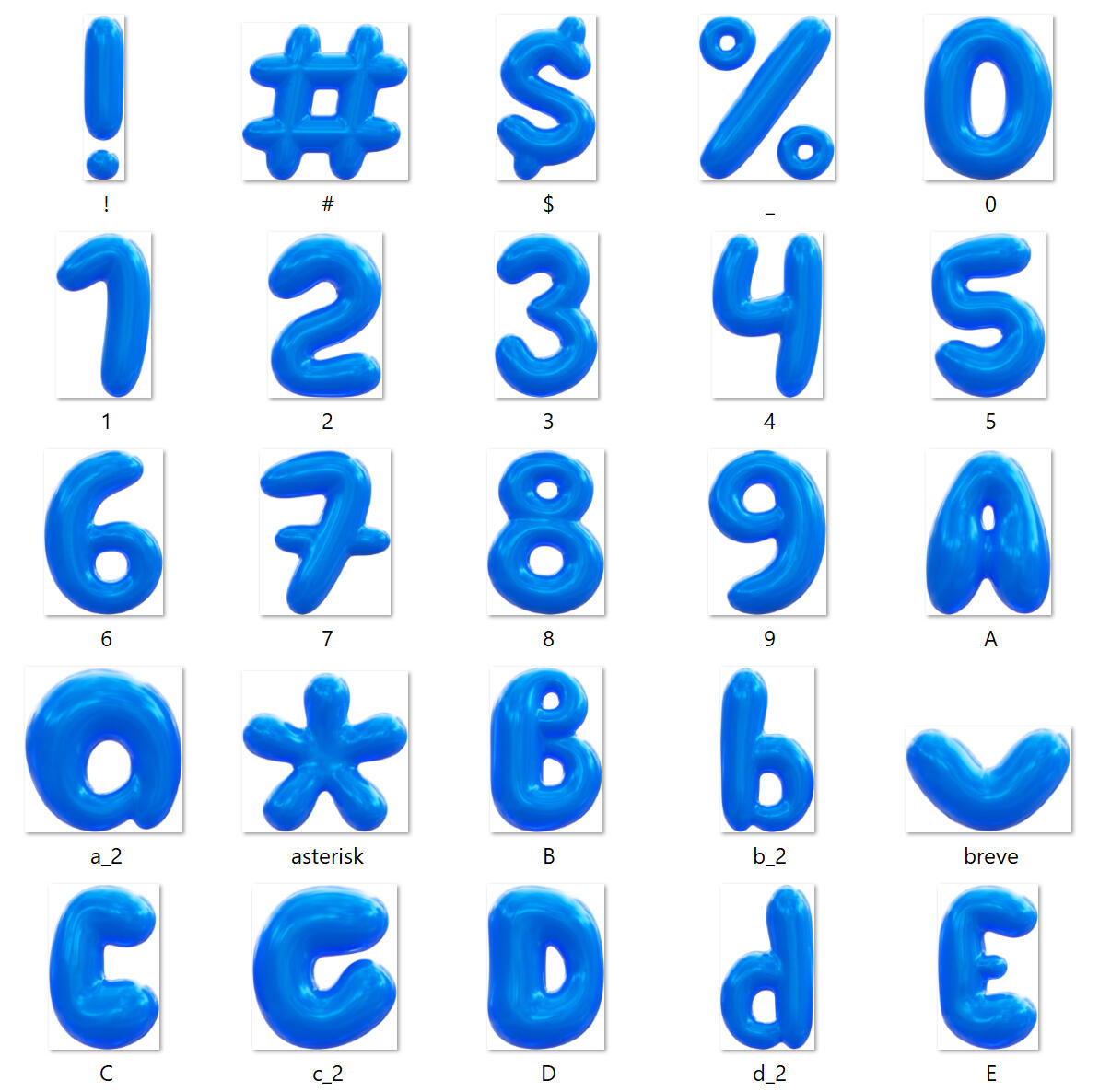 Separate letter from our 3D fonts