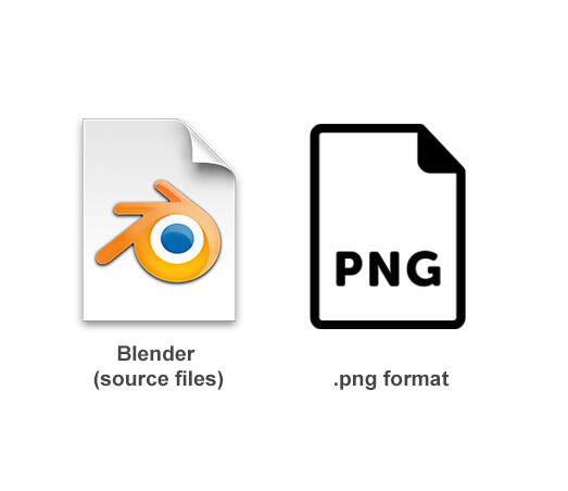 Various formats of 3D fonts